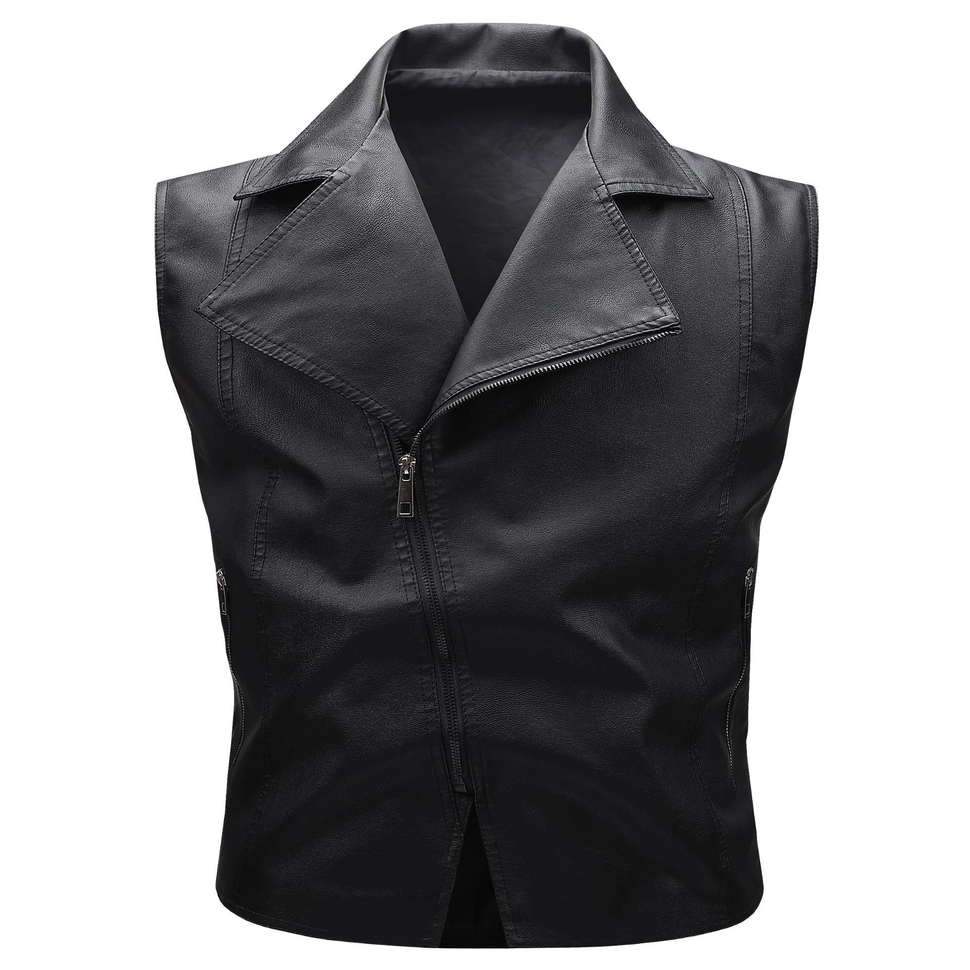 Leather Work Vest - Motorrad-Frühlingsjacke / Leichte Motorradweste / Wild