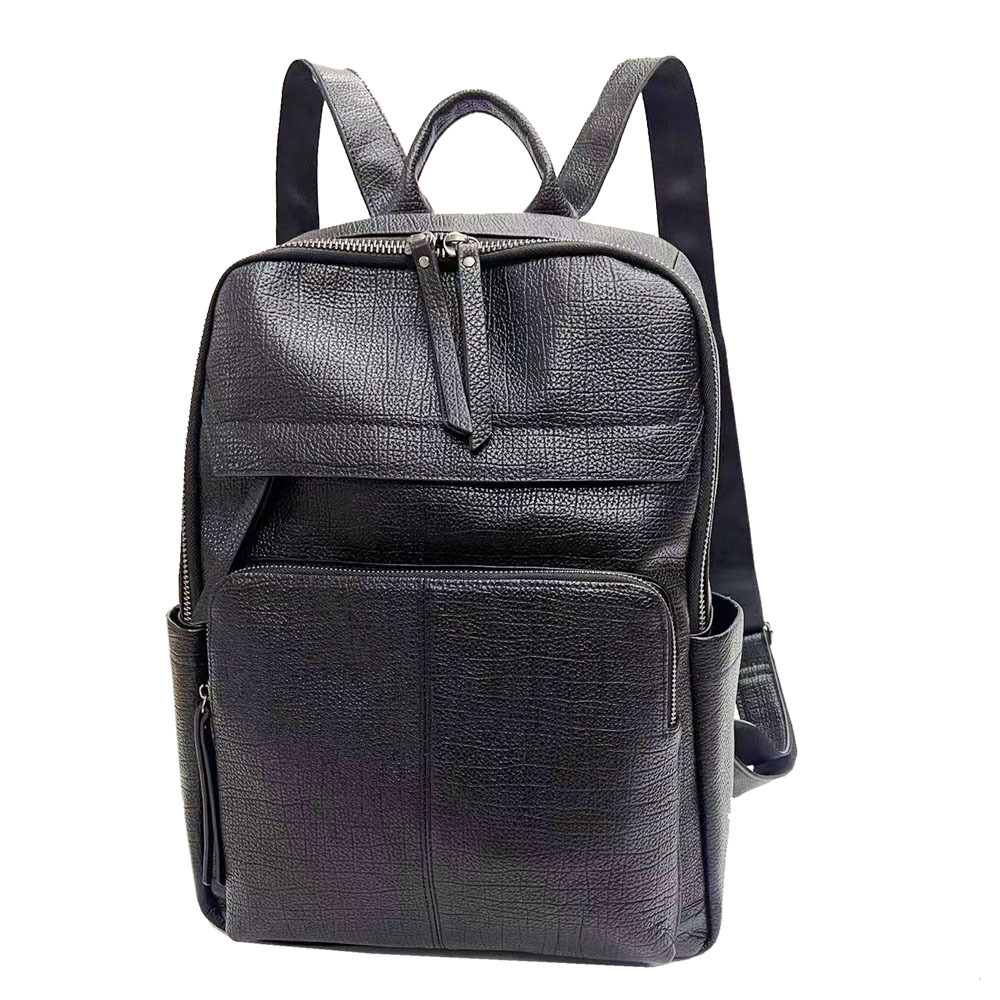 Leather Work Rucksack Mens - Großer Herren-Reiserucksack aus echtem Leder, schwarzes