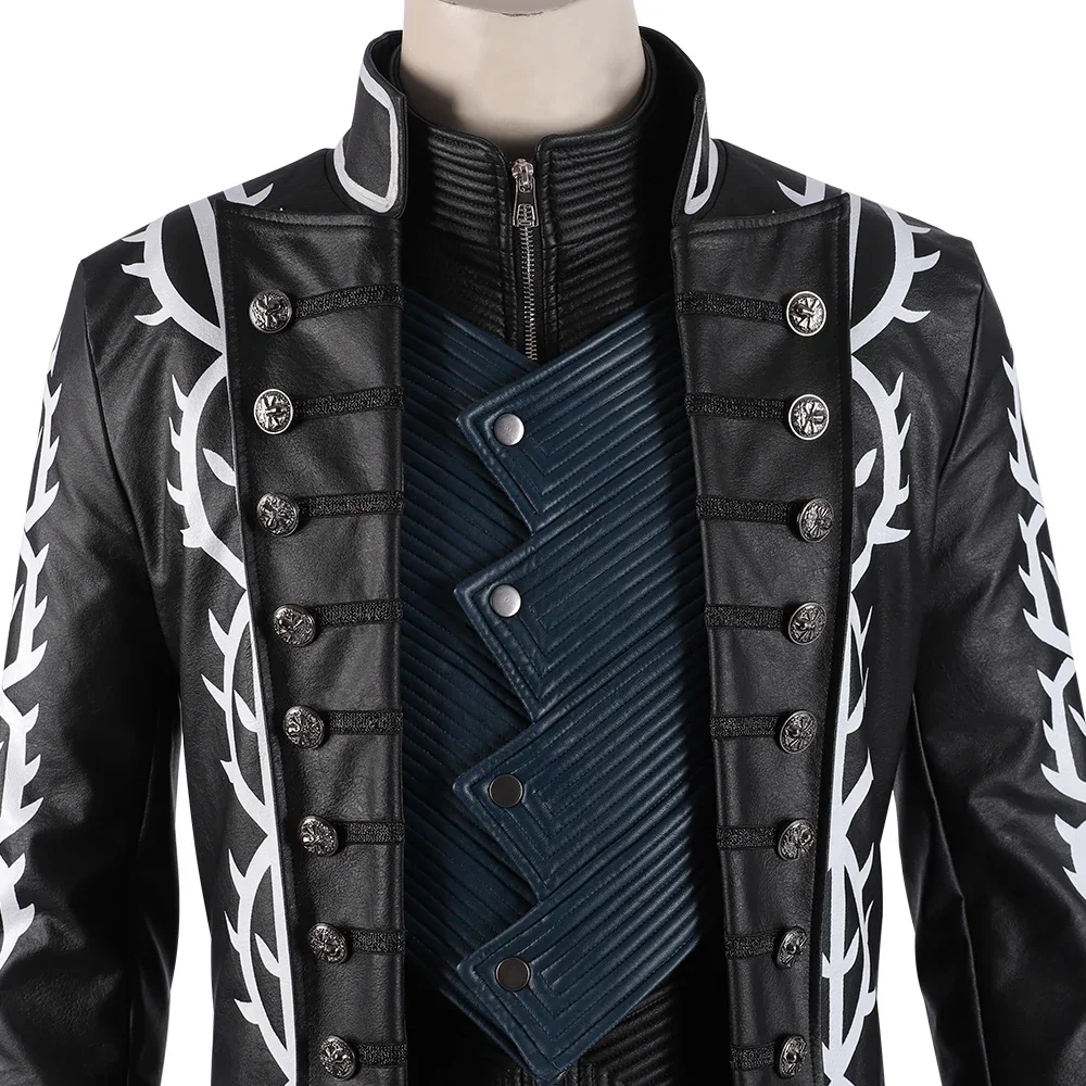 Leather Work Vest - Game DMC 5 Vergil Cosplay Kostüm