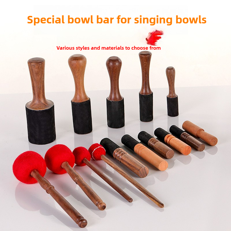 Leatherwork Mallet - Nepal Tibetische Klangschale Zubehör Handgefertigter Pfirsichholzstab