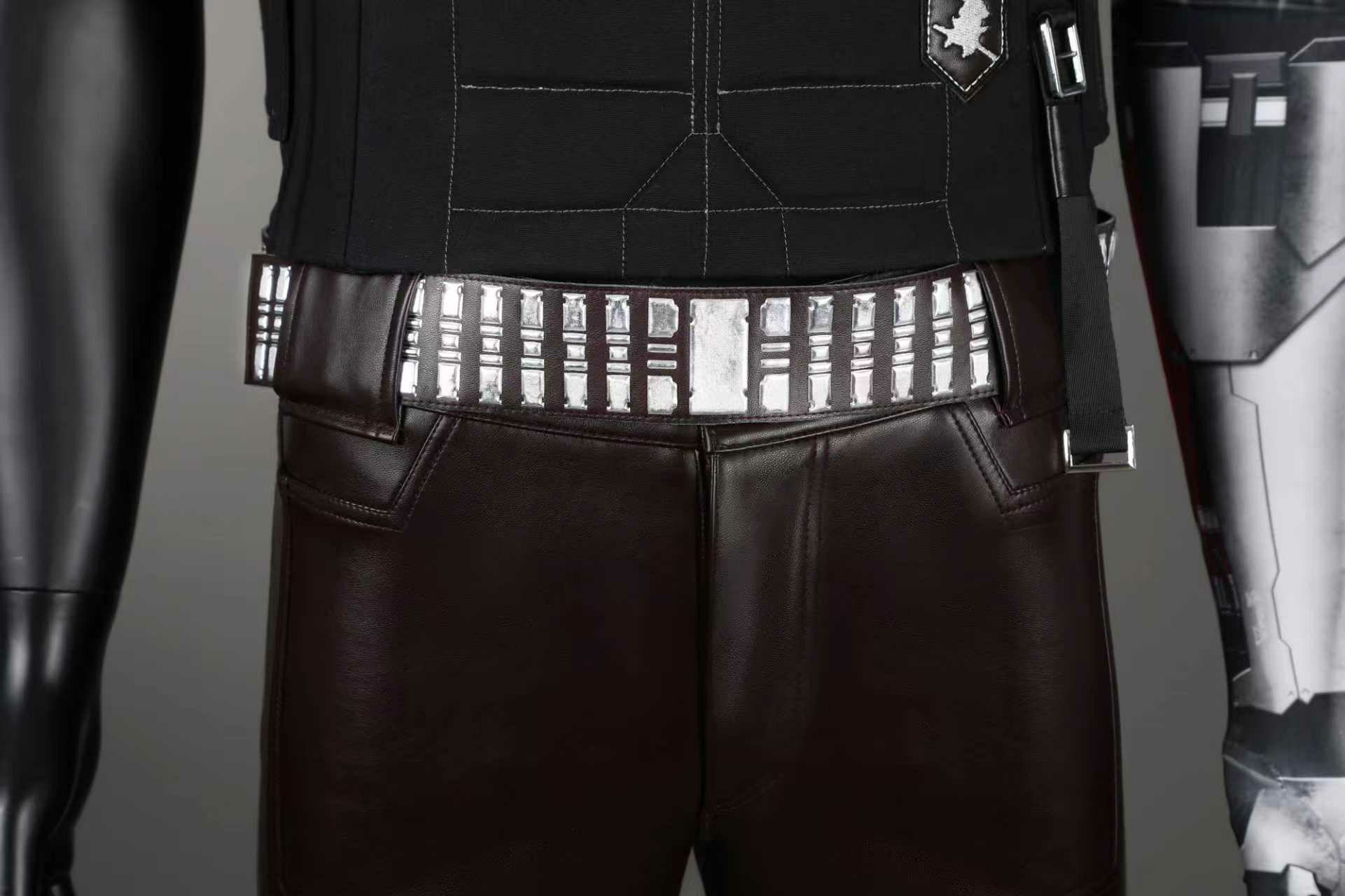Leather Work Vest - Johnny Silverhand Cosplay Kostüm Halloween Karneval