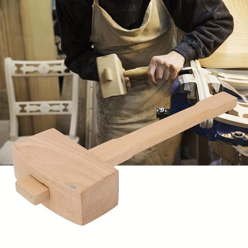 Leatherwork Mallet - 1 Stück DIY Leder-Buchenholz-Schreinerhammer Handwerkzeug Mini-Holzhammer