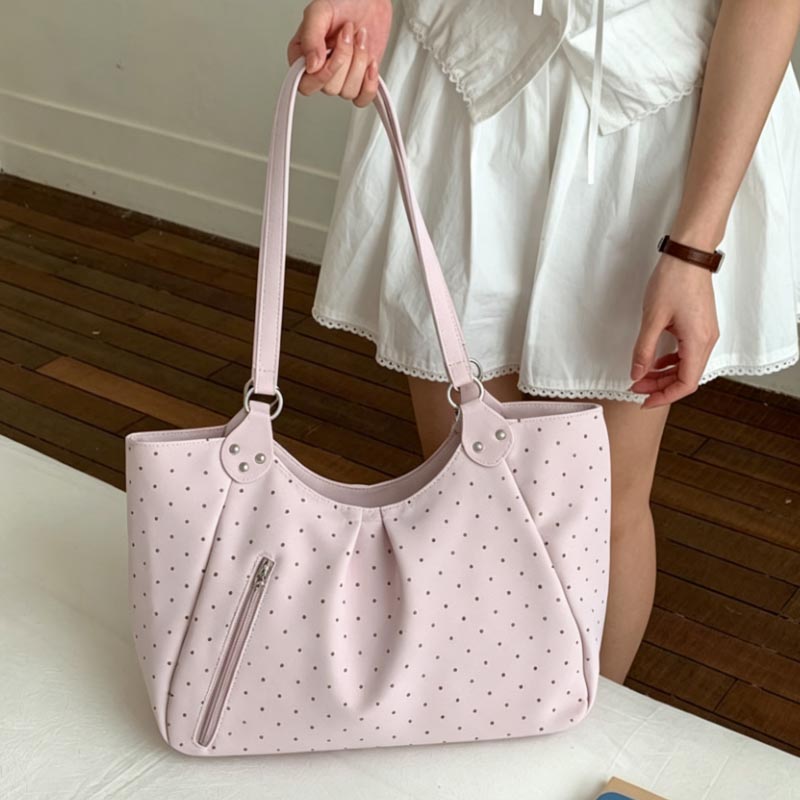 Koreanische Polka-Dot-Schulter – Leather Work Duffle Bewertung und Preis