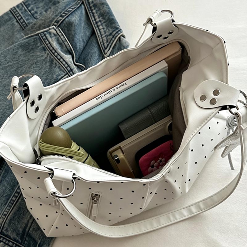 Koreanische Polka-Dot-Schulter – Leather Work Duffle Bewertung und Preis
