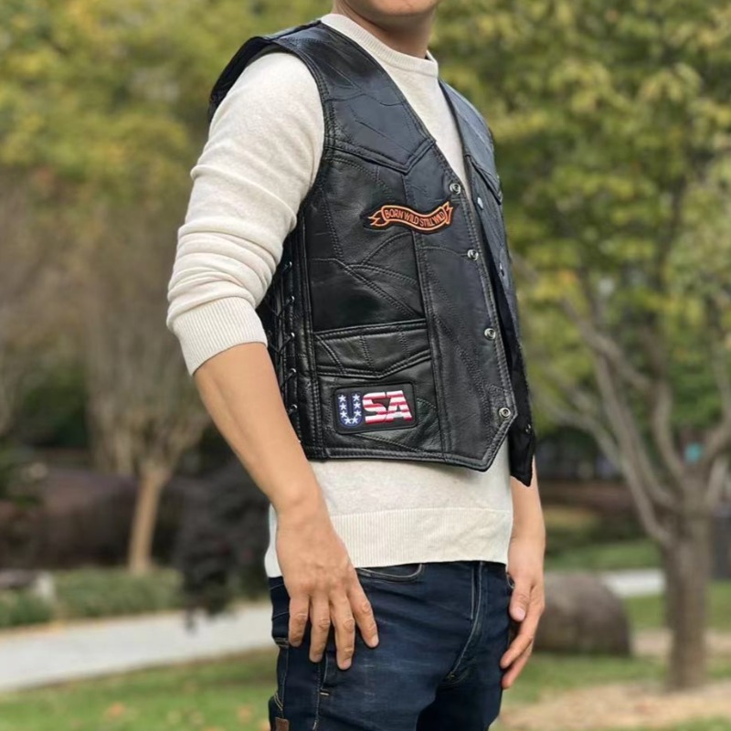 NEUE Motorradwesten für Herren – Leather Work Vest Bewertung und Preis