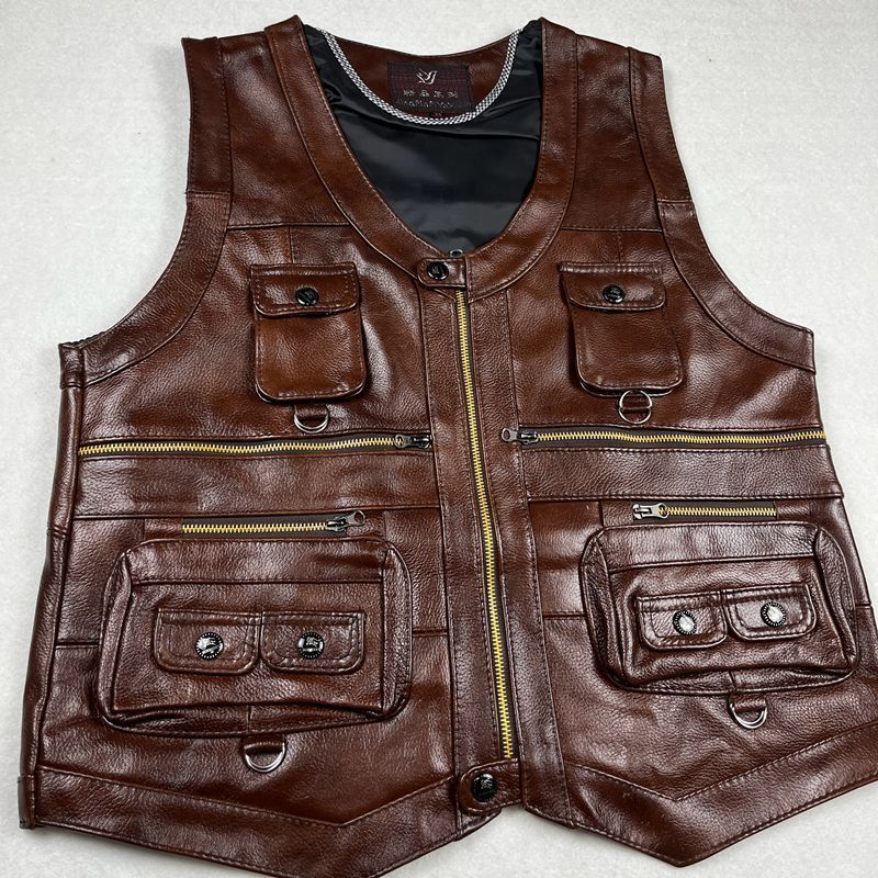 Rindsleder Echtes Leder Weste  – Leather Work Vest Bewertung und Preis