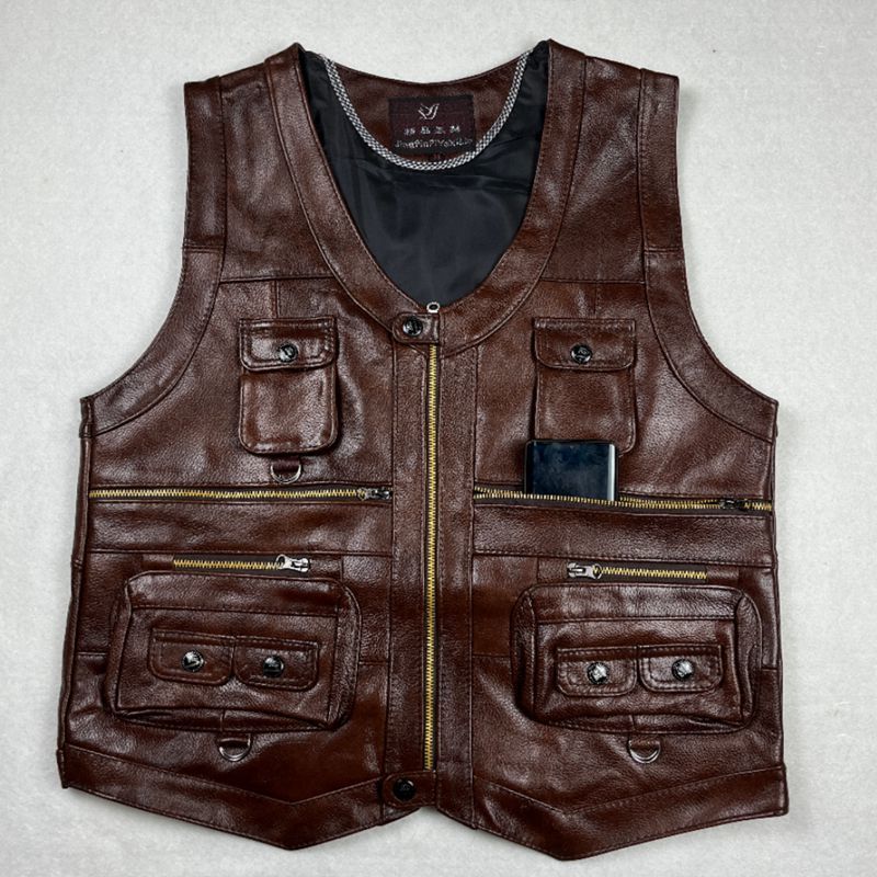 Rindsleder Echtes Leder Weste  – Leather Work Vest Bewertung und Preis