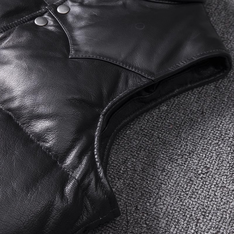 Herren Slim Fit Lederjacke Sch – Leather Work Vest Bewertung und Preis